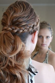 So pretty!!! Tumblr Hair, Hair Creations, Hair Envy, Hair Dos, Ponytail Hairstyles, Gorgeous Hair, The Mirror, Prom Hair