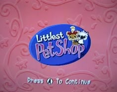 the littlest pet shop logo is displayed on a tv screen