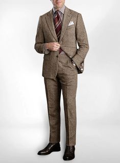 Tweed Suits – StudioSuits Green Tweed Suit, Classic Gentleman, Brown Tweed Suit, Every Man Should Own, Tweed Fashion, White Linen Suit, Herringbone Tweed Jacket, Peaky Blinders Suit, Tweed Sport Coat