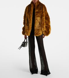 Faux fur jacket in brown - Didu | Mytheresa Brown Fur, Faux Fur Jacket, Color Name, Fur Jacket, Color Names, Midnight Blue, Made In China, Faux Fur, Color Design