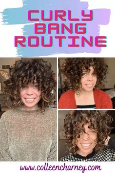 5 Things To Consider Before You Get Curly Bangs - Colleen Charney Curly Bangs, Bouncy Curls, Girl Tips, Perfect Curls