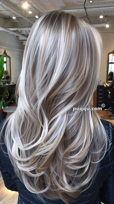 Dimensional Beauty: Stunning Blonde Hair with Lowlights Ideas Dark Blonde Silver Hair, Winter Highlights For Blondes, Highlights For Blondes, Winter Highlights, Blonde Hair With Lowlights, Long Silver Hair, Ice Blonde Hair, Hair With Lowlights, Grey Blonde Hair