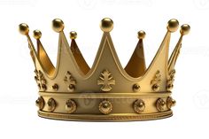 A stunning and lifelike golden crown, with intricate details and sparkling jewels, is set against a transparent background.Generative AI Mens Crowns, Dark King, Male Crown, Black Royalty, Golden Crown, Crown Tattoo, Tattoo Project, Crown Design