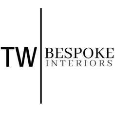 the bespoke interiors logo is shown in black and white on a white background