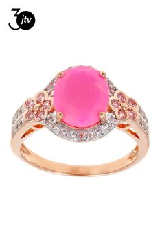 Pre-Owned 1.32ct Oval Pink Ethiopian Opal With 0.17ctw Round Pink Spinel And 0.23ctw Round White Zircon 10k Rose Gold Ring. Measures Approximately 0.80"L x 0.51"W. Accent stones primarily zircon..  This product may be a customer return, vendor sample, or on-air display and is not in its originally manufactured condition.  It may not be new.  In some instances, these items are repackaged by JTV. Pink Spinel, 10k Gold, Ethiopian Opal, Rose Gold Ring, Gold Ring, Gold Rings, Opal, Rose Gold, Ring