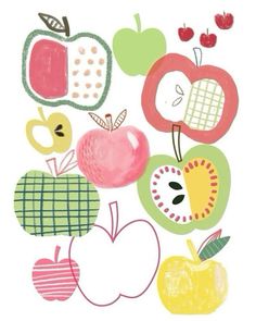 #apple #applecore #moodboard Apple Cider Drawing, Apple Design Fruit, Cute Apple Drawing, Apple Illustration Design, Felt Illustration, Fruits Doodle, Apple Doodle, Apple Character, Felt Apple