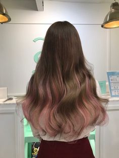 Pink Peekaboo Hair, Kpop Hair Color, Pink Hair Highlights