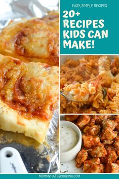 easy and delicious pizza recipe for kids to make with pasta, cheese and sauces