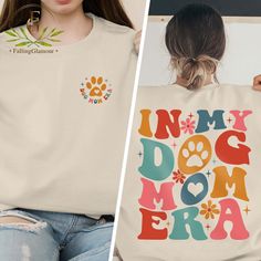 In My Dog Mom Era Sweatshirt, Dog Mom Era Shirt, Dog Mom Shirt, Gift for Dog Moms, Dog Mom Gift for Her, Funny Mom Tee, Mom Birthday Gift Hi there! Thank you so much for visiting our shop and checking out our finest t-shirt designs. In order to provide you best service, we are using the quality materials and beautiful designs.  * Note - We have t-shirts, sweatshirts, and hoodies in a listing. - Please check size chart before order to ensure you receive the fit you want.   ----------------------- Dog Mom Era Shirt, Mom Tees Funny, Aunt Sweatshirt, Aunt Birthday Gift, Auntie Shirts, Doctor Gift, Aunt Shirts, Mom Era, Dog Mom Shirt