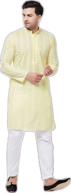 Buy Men's Pure Cotton Embroidered Kurta Set in Yellow Winter Traditional Wear With Chikankari Embroidery And Long Sleeves, Yellow Long Sleeve Traditional Wear With Intricate Embroidery, Traditional Wear With Floral Embroidery And Long Sleeves, Yellow Kurta With Floral Embroidery And Long Sleeves, Yellow Embroidered Traditional Wear With Long Sleeves, Yellow Long Sleeve Kurta With Floral Embroidery, Yellow Embroidered Long Sleeve Traditional Wear, Cotton Sets With Tonal Embroidery And Long Sleeves, Winter Cotton Traditional Wear With Long Sleeves