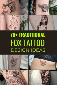 the different tattoos are shown in this collage