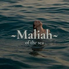 a man floating on top of a body of water next to the words maljah of the sea