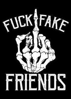 a black shirt with white lettering that says,'focka fake friends '