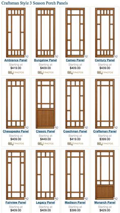 the different types and sizes of wooden doors for homeowners with prices on them