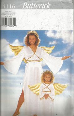 an adult and child's angel costume