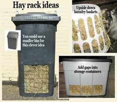 an image of hay rack ideas with pictures and instructions to make it look like something out of the box