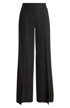 A sharp crease polishes minimally tailored pants you'll wear from work to weekend. Zip fly with hook-and-bar closure 98% viscose, 2% elastane Dry clean Imported Kobi Halperin, Tailored Pants, Leg Pants, Wide Leg Pants, Wide Leg, Dry Clean, Nordstrom, Size 10, Bar