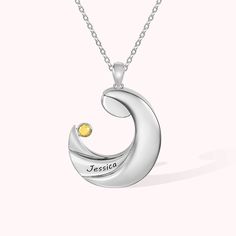 • Delicate Moon Necklace: The image of a mother seeing her child for the first time is one of the most memorable moments in her life, so this new mother necklace is based on the image of a mother gazing at and embracing her newborn baby. It symbolizes the mother's love for her child. This beautiful necklace can be customized with the birthstone of the month and the name, which means love and companionship, I will always be with you.
• Well Made: Made of high-quality brass, it is composed of thre Mother's Day Anniversary Birthstone Necklace, Moon-shaped Birthstone Necklace For Anniversary, Moon Shaped Birthstone Necklace For Anniversary, Personalized Moon Shaped Necklace For Mother's Day, Anniversary Moon Charm Jewelry For Mother's Day, Moon-shaped Birthstone Necklace For Gifts, Moon Shaped Birthstone Necklace For Gift, Moon Shaped Birthstone Necklace Gift, Crescent Birthstone Necklace For Gift