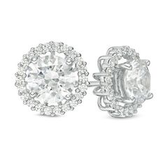 Create a new presentation for your solitaire stud earrings with these diamond earring jackets. Crafted in 14K white gold, each shimmering diamond look sparkles with dazzling diamonds. These 5/8 ct. t.w. diamond frame earring jackets are fashioned in 14K gold. Designed to be used with diamond studs up to 2 cts. or gemstone studs up to 6.5mm in size, these earring jackets captivate with 5/8 ct. t.w. of diamonds and a brilliant buffed luster. Stud earrings are sold separately. Diamond Earring Jackets, Diamond Frame, Earring Jackets, Nickel Free Earrings, Solitaire Studs, Diamond Earring, Gemstone Studs, Diamond Stone, Earring Backs