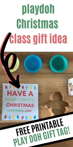 playdou christmas class gift idea with free printables