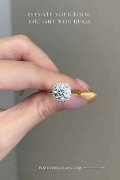 a woman's hand holding a diamond ring with the words, how to fix your look