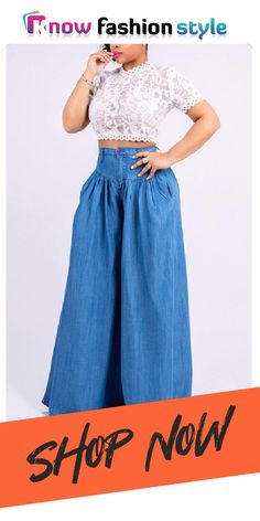 Dark Blue Denim Button Fly Sleeveless High Solid Patchwork Loose Pants Pants Purple And Gold Dress, Hot Jumpsuits, Hot Swimwear, Red Dress Short, Plus Size Activewear, White Bodysuit, Dark Blue Denim, White Jumpsuit, Loose Pants