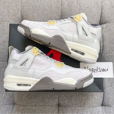 Nike Air Jordan 4 Gs Retro White Grey Shoes 5.5y 7w These Shoes Come In Youth Size: 5.5 Youth = Women’s 7 (Last) Brand New With Original Box 100% Authentic It Comes With Receipt Ship In 24 Hrs Final Sale Air Jordan 4 With Boost Midsole And White Sole, Air Jordan 4 Cushioned For Light Sports, Air Jordan 4 Cushioned Footbed For Light Sports, Air Jordan 4 With White Rubber Sole, Air Jordan 4 White With Air Cushioning For Sports, White Air Jordan 4 With Air Cushioning For Sports, White Air Jordan 4 With Rubber Sole, Gray Air Jordan 4 With Boost Midsole, White High-top Air Jordan 4 For Light Sports