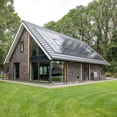 a house with a solar panel on the roof