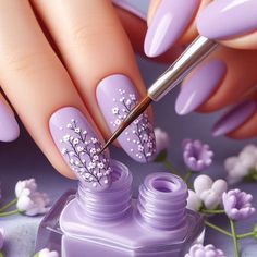 Sparkly Christmas Nails, Vacation Nail Art, Vacation Nail Designs, Nail Flowers, Nail Care Diy, Nails Painted, Futuristic Designs, Latest Nail Trends, Purple Nail