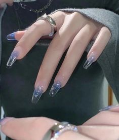 Ice Jelly Nails, Cute Jelly Nails, Jelly Nails Aesthetic, Nails And Rings, Her Nails, Blush Nails, Classy Acrylic Nails