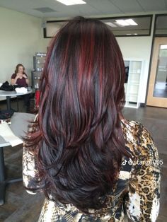 Burgundy Hair With Highlights, Dark Auburn Hair Color, Dark Auburn Hair, Auburn Balayage, Dark Red Hair, Red Brown Hair, Hair Color Auburn, Red Highlights