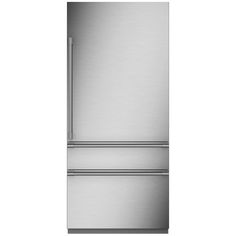 a large stainless steel refrigerator freezer