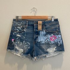 Fun Nwt American Eagle Shorts . Size 10 . Excellent Condition No Stains. Pet And Smoke Free Home Pink Relaxed Fit Jean Shorts For Spring, Pink Denim Summer Bottoms, Summer Pink Denim Bottoms, High Rise Pink Denim Shorts, Pink High-rise Denim Shorts, Pink Fitted Denim Shorts, Fitted Pink Denim Shorts, Pink Relaxed Fit Denim Bottoms, American Eagle Shorts