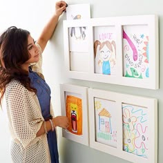 Artwork Frames, Art Display Kids, Frame Kids Art, Kids Interior Design, Childrens Artwork, Kids Artwork, Art Frames