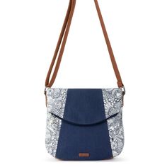 Sakroots Foldover Crossbody - |Canvas - Navy Spirit Desert |