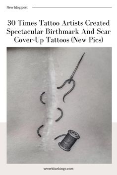 the cover of tattoo artist's magazine, featuring an image of scissors and thread