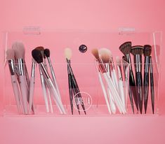 Put your makeup brushes on display with our Crystal Brush HolderThis easy to clean acrylic holder features a lid to keep your brushes dust-free and ready to useIt's gorgeous design includes a faux crystal knob that looks great on any vanityand has 5 compartments that can store over 40brushes﻿Dimensions16(Lx 9(Hx 4(Winches Organizing Makeup, Esthetician Room Decor, Crystal Makeup, Pretty Pretty Princess, Acrylic Product, Room Organisation, Acrylic Holders, Esthetician Room