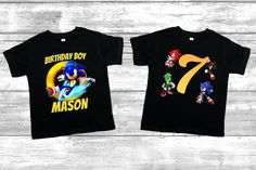 Are you looking for the perfect Sonic birthday boy shirt for your child? Check out our range of Spidey birthday shirts. They are perfect for your little superhero's special day. With a choice of designs and colours, there is something to suit everyone. So what are you waiting for? Shop now and make your child's birthday one to remember!  Sonic Birthday Shirt, Custom Sonic Shirt, Sonic The Hedgehog Birthday Shirt, Toddler Birthday Shirt, Custom Kids Tshirts, Birthday Boy Shirt Our shirts are soft Sonic 2 Birthday Shirt, Sonic The Hedgehog Birthday Shirt, Sonic Birthday Shirt, Sonic Shirt, Spidey Birthday, Hedgehog Birthday, Birthday Boy Shirt, Tenth Birthday, Sonic Birthday