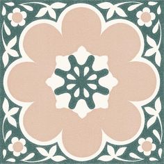 an image of a tile design with flowers on it