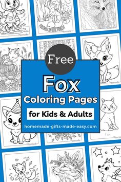 coloring pages for kids and adults with the title free fox coloring pages for kids and adults