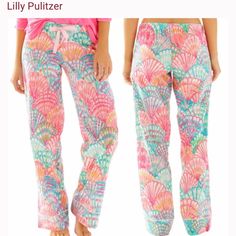 Nwt Lilly Pulitzer Oh Shello Pajama Pant Size: Xs 100% Cotton Pajama Pant With Clam Shell New 2015 Print Sold Out On The Website See Pictures For More Detail Measurements Are In The Pictures Let Me Know If You Have Any Questions! Style 17574 Product Color May Slightly Vary Due To Photographic Lighting Sources Or Your Monitor Settings Pink Printed Sleepwear With Relaxed Fit, Pink Printed Relaxed Fit Sleepwear, Spring Sleep Bottoms In Pink, Multicolor Cotton Sleep Pants, Pink Relaxed Fit Pants For Pajama Party, Multicolor Elastic Waistband Sleepwear For Lounging, Pink Floral Print Beach Pants, Pink Printed Pants For Vacation, Pink Cotton Pants For Vacation