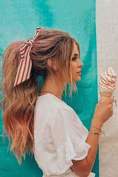 Super Pictures, Insta Goals, Travel Hairstyles, Easy Summer Hairstyles, Teen Hairstyles, Easy Summer, Medium Hair, Ombre Hair, Ponytail Hairstyles