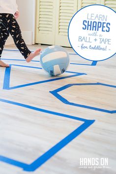 Move and learn shapes with a creative, cool and active game for toddlers! Game For Toddlers, Learn Shapes, Shape Activities, Teaching Shapes, Shape Games, Gross Motor Activities, Learning Shapes, Active Learning, Calming Activities