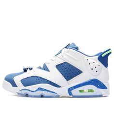 (GS) Air Jordan 6 Low 'Ghost Green' 768881-106 Retro Basketball Shoes  -  KICKS CREW Nike Air Jordan 6 Retro, Nike Casual Shoes, Vapour Max Nike, Nike Sacai, Air Jordan 6 Retro, Nike Air Jordan 6, Jordan 6 Retro, Womens Air Jordans, Marina Blue