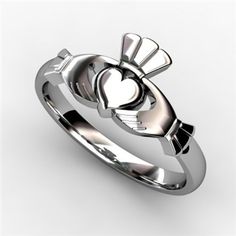 Gold Claddagh Ring, Claddagh Ring, Claddagh Rings, White P, Ring Pictures, Accessories Design, Floral Rings, Wedding Jewelry, Solid Gold