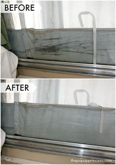 before and after pictures of a window sealer