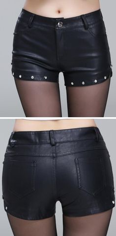 Women's #Stylish Slim #Shorts ____________________________________________ Zorket Provides Only Top Quality Products for Reasonable Prices + FREE SHIPPING Worldwide ____________________________________________ Fitted Bottoms With Rivets For Night Out, Casual Stylish, Black Denim Shorts, Women's Casual, Casual Women, Beading, Denim Shorts, Fashion Outfits, Womens Shorts