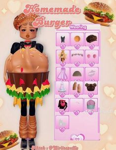 burger fit Burger Dti Outfit, Burger Dress To Impress, Fitness Dress To Impress, Softie Dress To Impress, Girly_m Art, Fancy Dress Code, Dti Hacks, Halloween Acrylic Nails, Dti Ideas