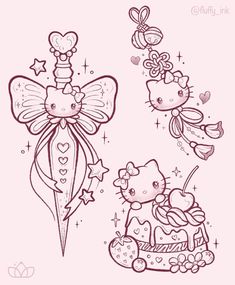 hello kitty coloring pages for kids and adults to print on the wall or use as an applique