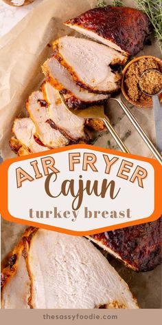 air fryer cajun recipe with text overlay